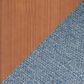LumiSource Cosmo Arm Chair with Blue Noise Fabric Cushion in Walnut, , large