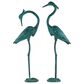 Maple and Jade Coastal Crane Garden Sculpture in Green (Set of 2), , large