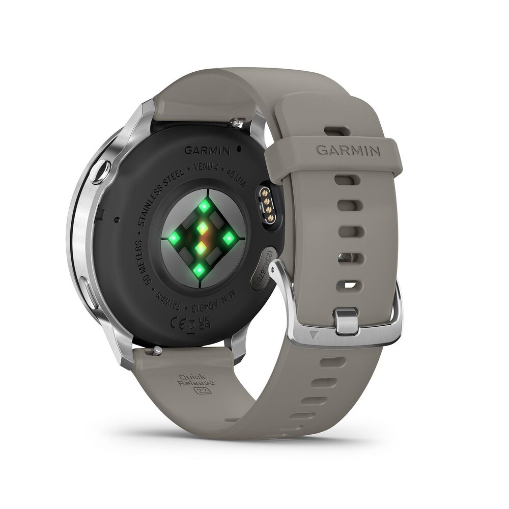 Garmin Venu 4  45 mm Silver with Citron Silicone band, , large