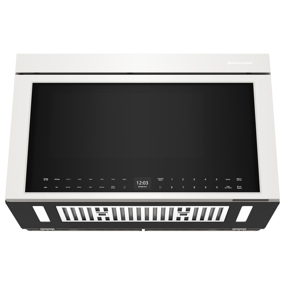 KitchenAid 1.1 Cu. Ft. Multifunction Over-the-Range Microwave Oven with Flush Built-In Design in Porcelain White, , large