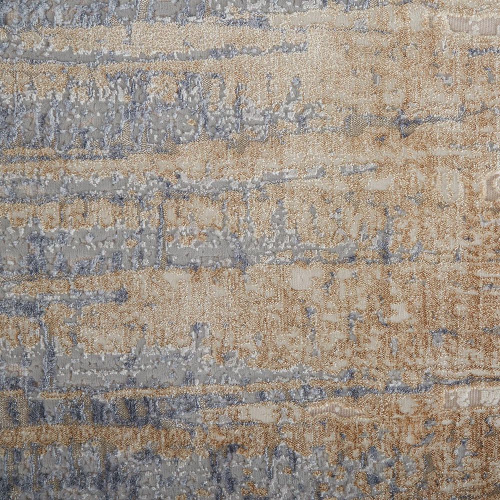 Feizy Laina Striped 3&#39; x 10&#39; Blue and Beige Runner, , large