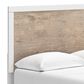 Ashley Charbitt Full Panel Bed in Oak Grain and Matte White, , large