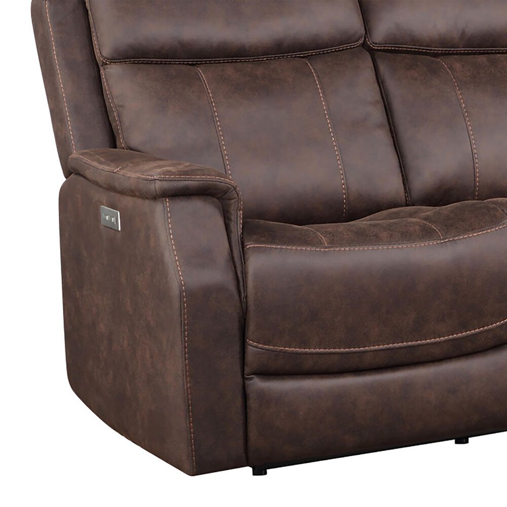 Steve Silver Valencia Power/Power Recliner Sofa in Walnut, , large