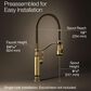 Kohler Tournant Semi-Professional Pull Down Kitchen Sink Faucet in Vibrant Brushed Moderne Brass, , large