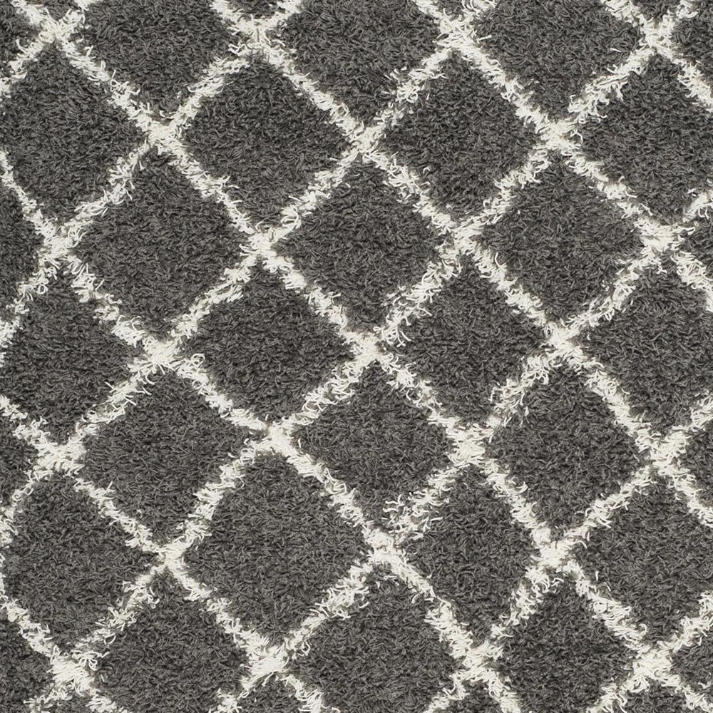 Safavieh Dallas Shag SGD258A-28 2&#39;3&quot; x 8&#39; Dark Grey/Ivory Runner, , large