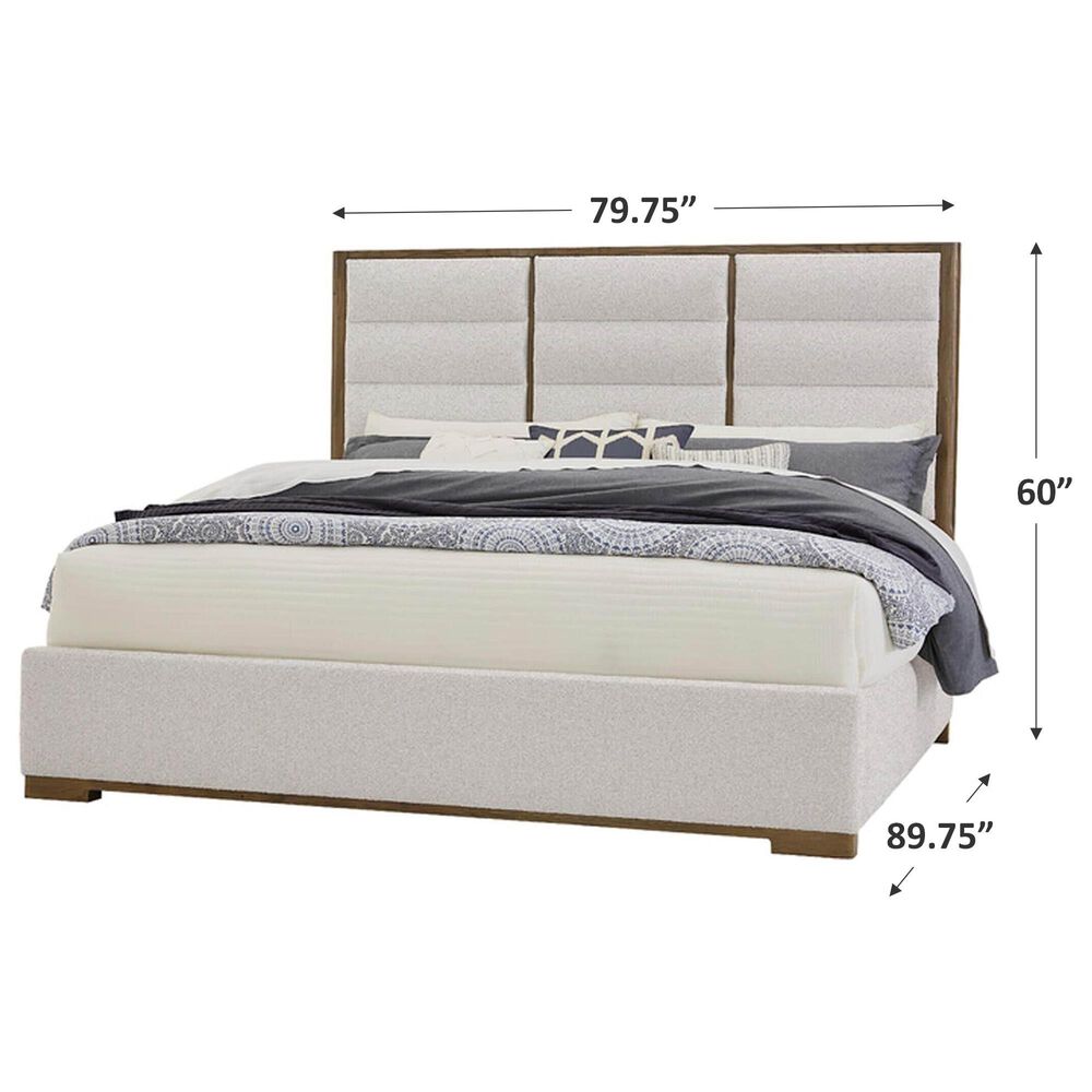 Viceray Collections King Upholstered Bed in Aged Grey, , large