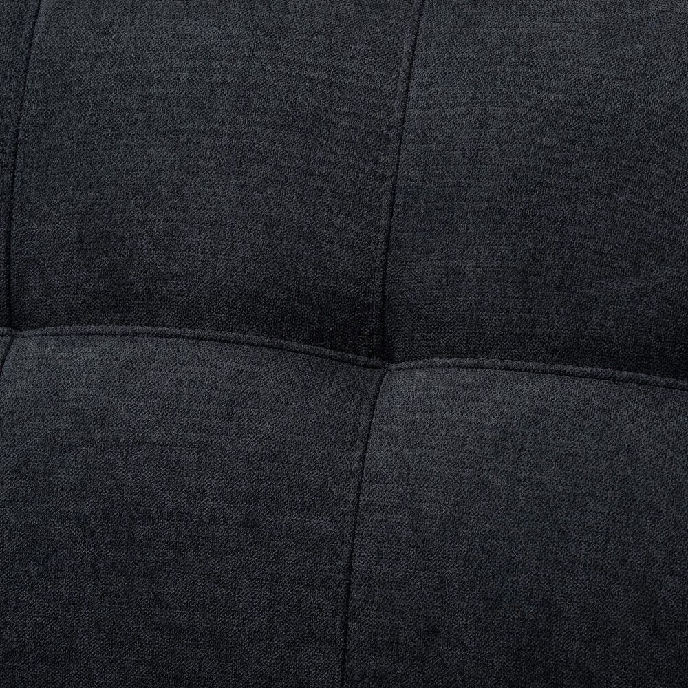 Baxton Studio Allister Stationary Loveseat in Dark Grey, , large