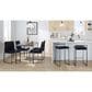 Lumisource Fuji Stackable Counter Stool with Black Velvet Cushion in Black (Set of 2), , large