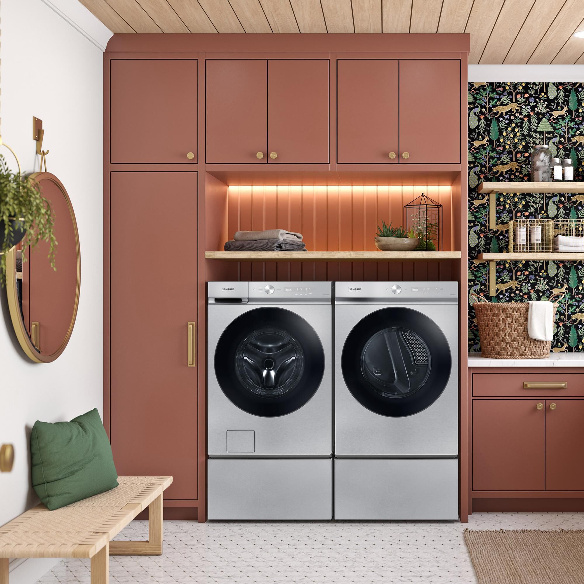 Stackable online laundry pair