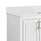 37B Lucerne 30" Single Bathroom Vanity in Bright White with Marble Top and Backsplash, , large