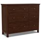Archbold Furniture Heritage 6 Drawer Combo Dresser in Brown Mahogany, , large