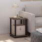 HOMLUX 2-Tier End Table in Walnut and Brown (Set of 2), , large