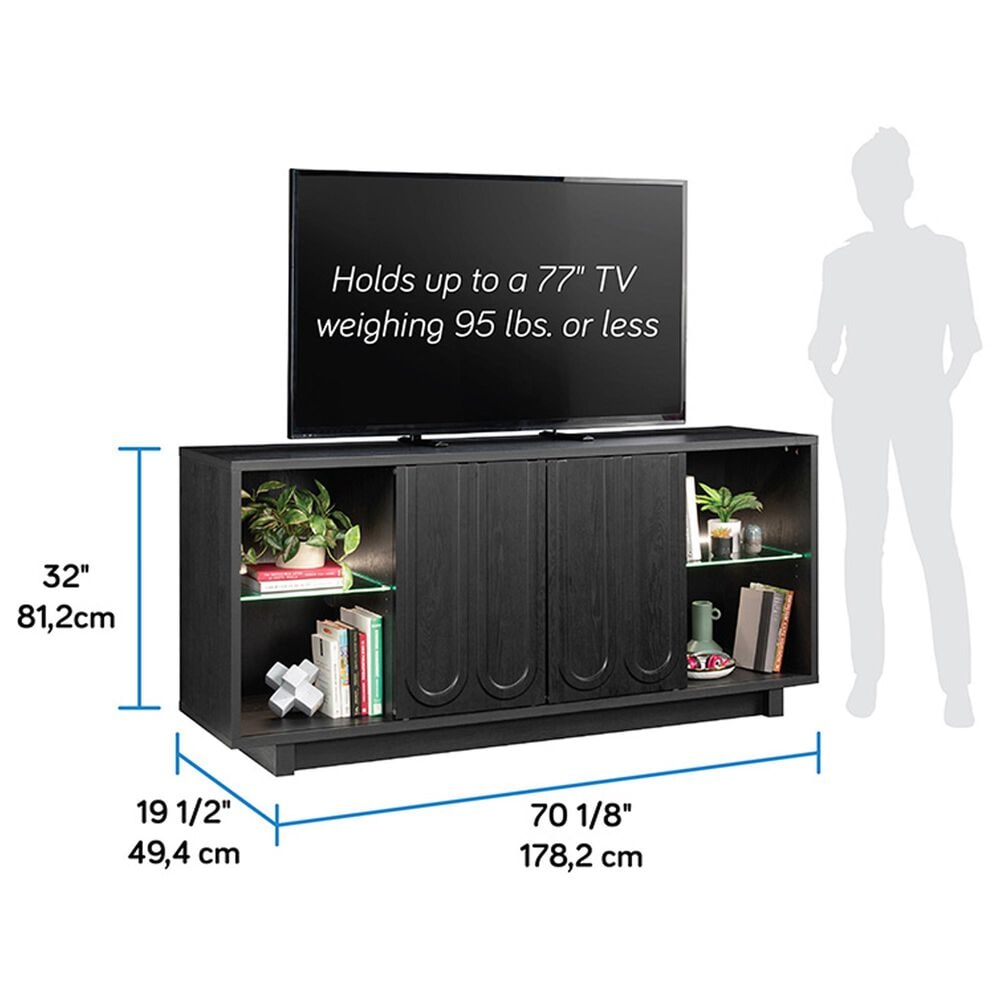 Sauder Select 70&quot; TV Stand in Raven Oak, , large