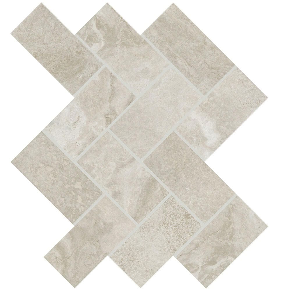 Dal-Tile Archaia Province Grey Herringbone 2" x 4" Mosaic Tile, , large