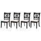 Baxton Studio Clarke Side Chair with Grey Cushion in Espresso Brown (Set of 4), , large