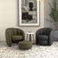 Golden Wave Furniture Elliot Accent Chair and Ottoman with Casters in Charcoal, , large