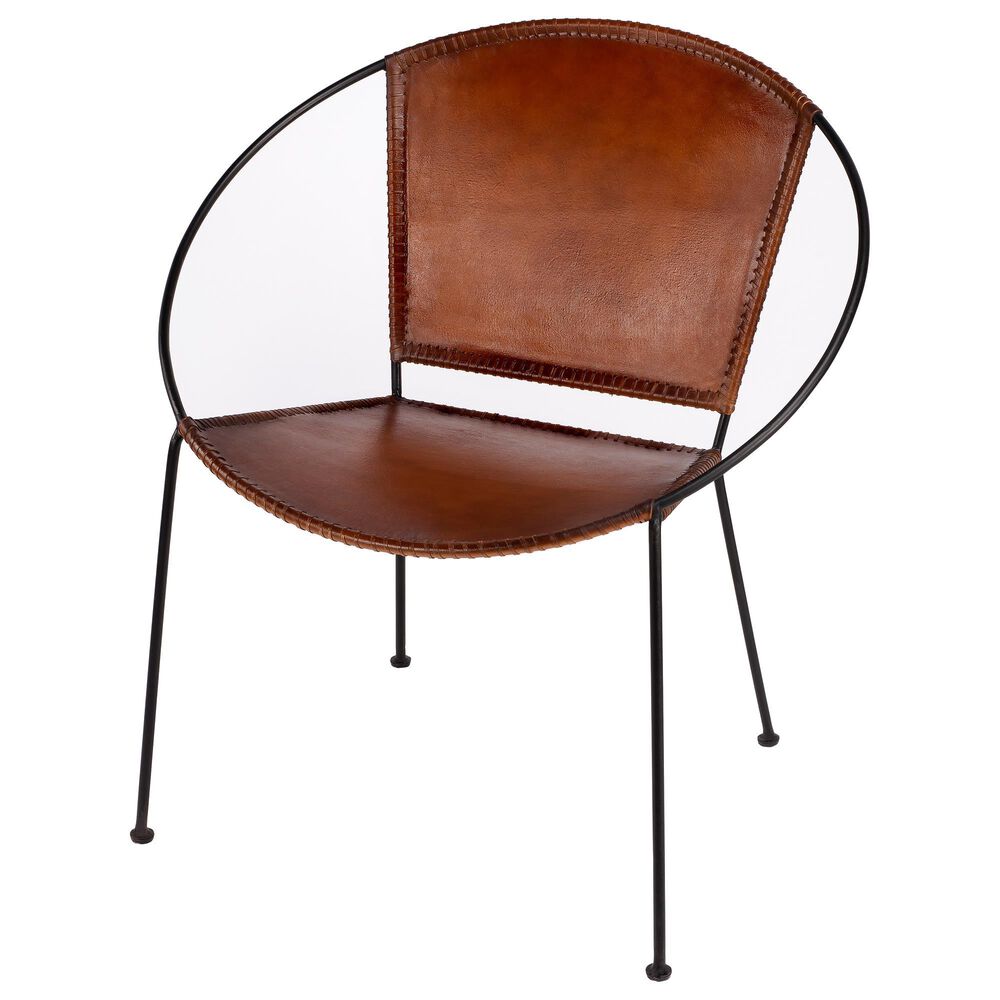 Butler Milo Accent Chair in Brown and Black, , large