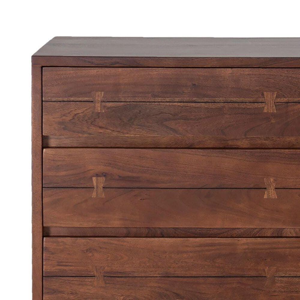 Home Trends &amp; Design Aspen 6-Drawer Dresser and Mirror in Walnut Brown and Antique Zinc, , large