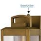 Vaxcel Kinzie 14.25" 1-Light Outdoor Wall Sconce in Vintage Brass, , large