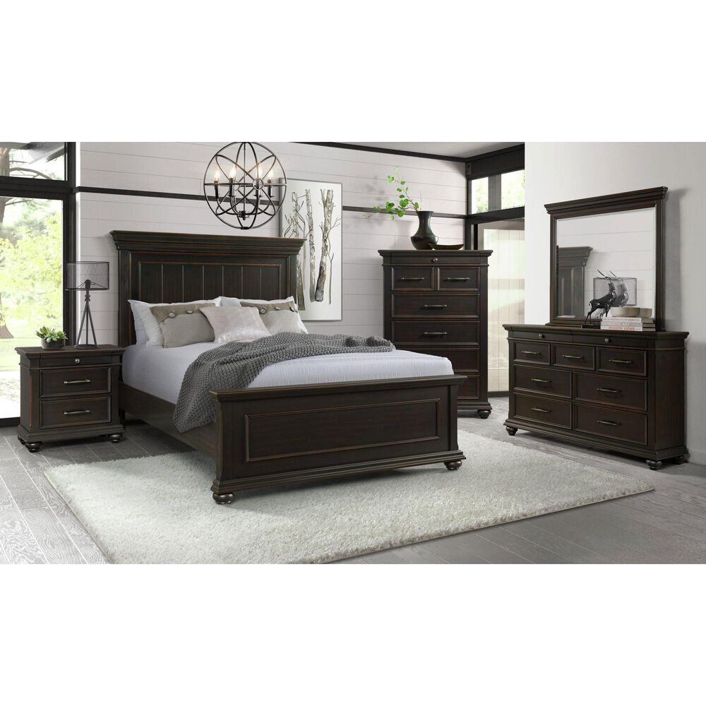 Mayberry Hill Slater Dresser and Mirror in Black, , large