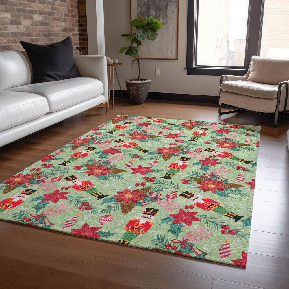 Dalyn Rug Company Wonderland WN30 3&#39; x 5&#39; Aloe Indoor/Outdoor Area Rug, , large