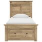 Ashley Makidern Twin Storage Bed with Drawer in Tan, , large