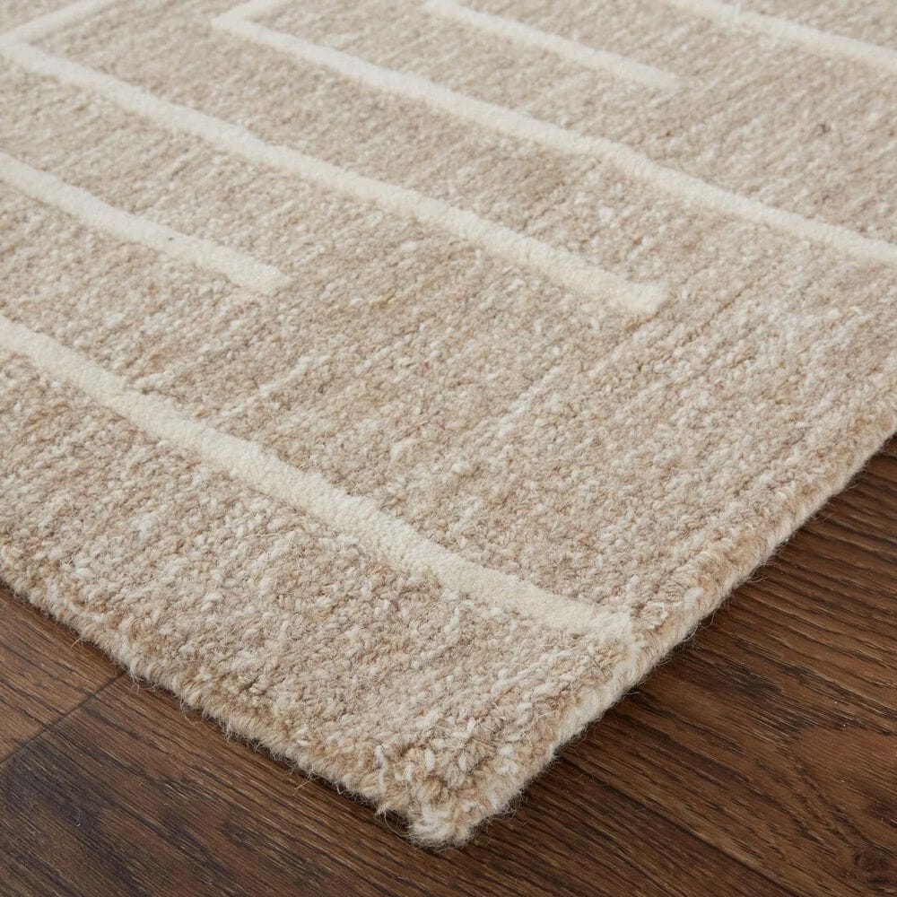 Feizy Fenner 2&#39;6&quot; x 8&#39; Beige and Ivory Runner, , large