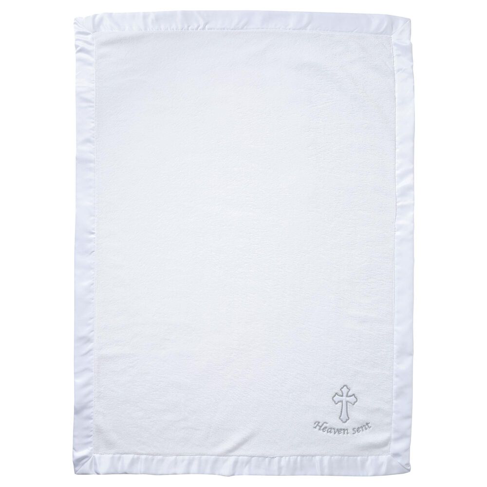 Lambs &amp; Ivy Heaven Sent Baby Blanket in White, , large