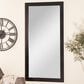 Maple and Jade 65" Wood Rectangular Minimalistic Wall Mirror in Matte Black, , large