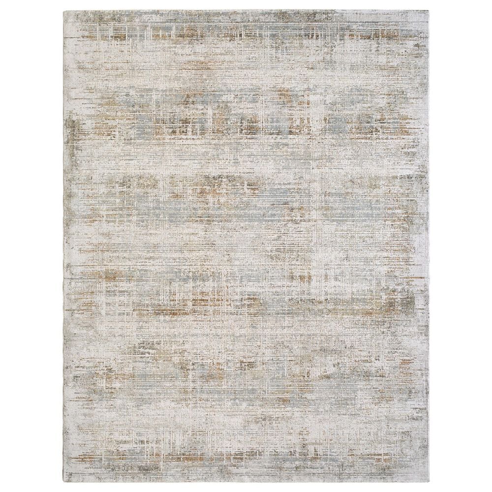 Surya Brunswick Cream, Light Gray, Medium Brown, Charcoal, Light Brown and Mustard 6&#39;7&quot; x 9&#39;6&quot; Area Rug, , large
