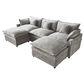 HOMLUX 107.87" Ultra-Comfort Chenille Sectional Sofa in Dark Gray, , large