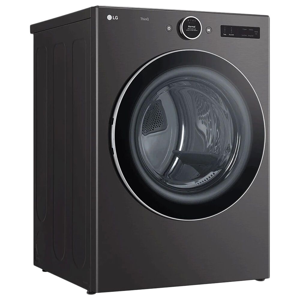 LG 5 Cu. Ft. Front Load Washer with 25 Wash Cycles and 7.4 Cu. Ft. Electric Dryer Laundry Pair in Black Steel, , large