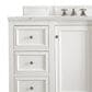 James Martin Vanities De Soto 48" Single Bathroom Vanity in Bright White with 3 cm Ethereal Noctis Quartz Top and Rectangular Sink, , large