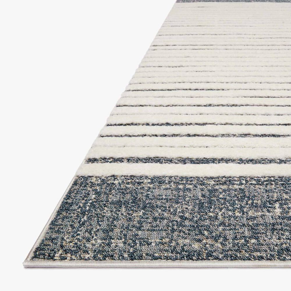 Loloi II Hagen 3&#39;7&quot; x 5&#39;7&quot; White and Ocean Area Rug, , large