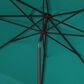 Safavieh Venice Single Scallop 9Ft Crank Hunter Green Outdoor Push Button Tilt Umbrella, , large