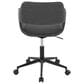 Lumisource Margarite Task Chair with Grey Faux Leather Cushion in Black, , large