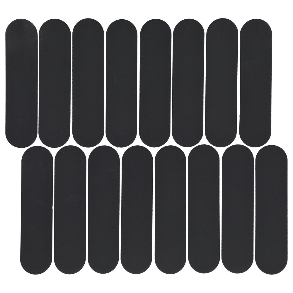 Dal-Tile Artefino Element Charcoal 1.5" x 6" Capsule on 12" x 13" Porcelain Mosaic Sheet, , large