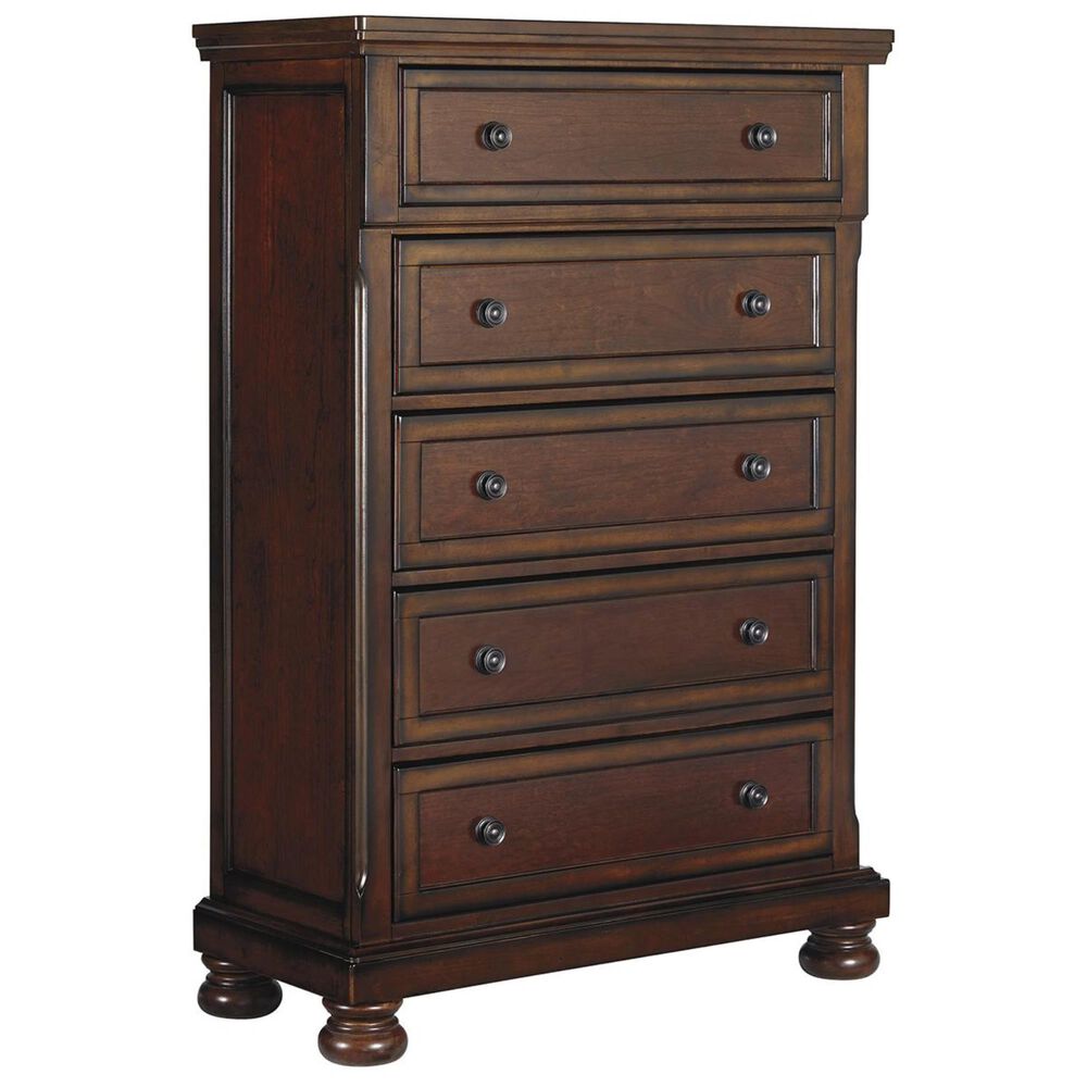 Millenium Porter 5 Piece Queen Bedroom Set in Burnished Brown, , large
