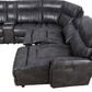 Steve Silver Provo 6-Piece Dual Power Chaise Sectional in Smoked Grey, , large