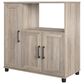 DHP Delany Microwave Stand in Gray Oak and Black, , large
