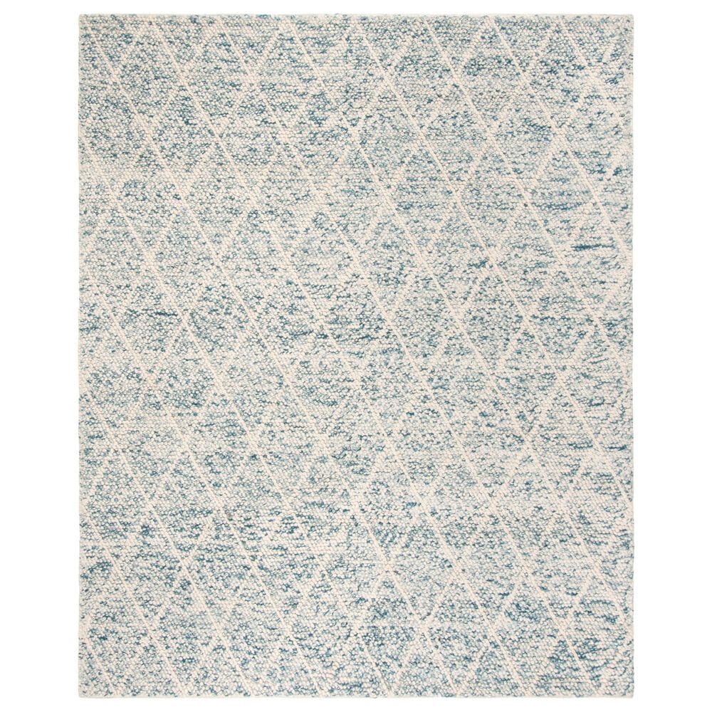 Safavieh Natura NAT712B 8" x 10" Ivory and Blue Area Rug, , large
