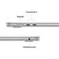 Apple MacBook Air 15.3" Laptop - Apple M4 chip 10-core CPU - 24GB RAM - 10-core GPU - 512GB SSD in Silver with 3-Year AppleCare+, , large