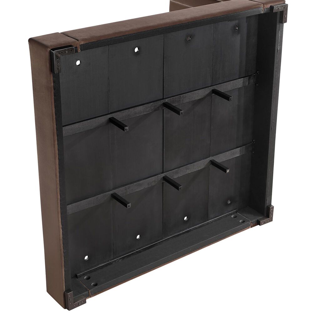 Crystal City Pearson Queen Upholstered Bed in Chocolate, , large