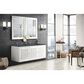 James Martin Vanities Athens 60" Double Bathroom Vanity in Glossy White with 3 cm Charcoal Soapstone Quartz Top and Rectangular Sinks, , large