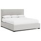 Bernhardt Morgan Queen Upholstered Panel Bed in White and Cream, , large