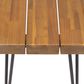Hearth and Haven Zion Patio Bench in Teak and Black, , large
