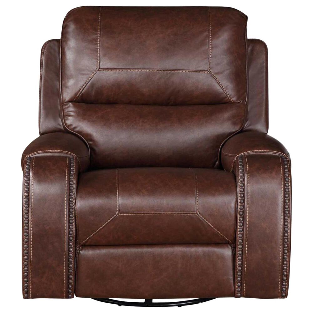 Steve Silver Keily Manual Swivel Glider Recliner in Brown NFM