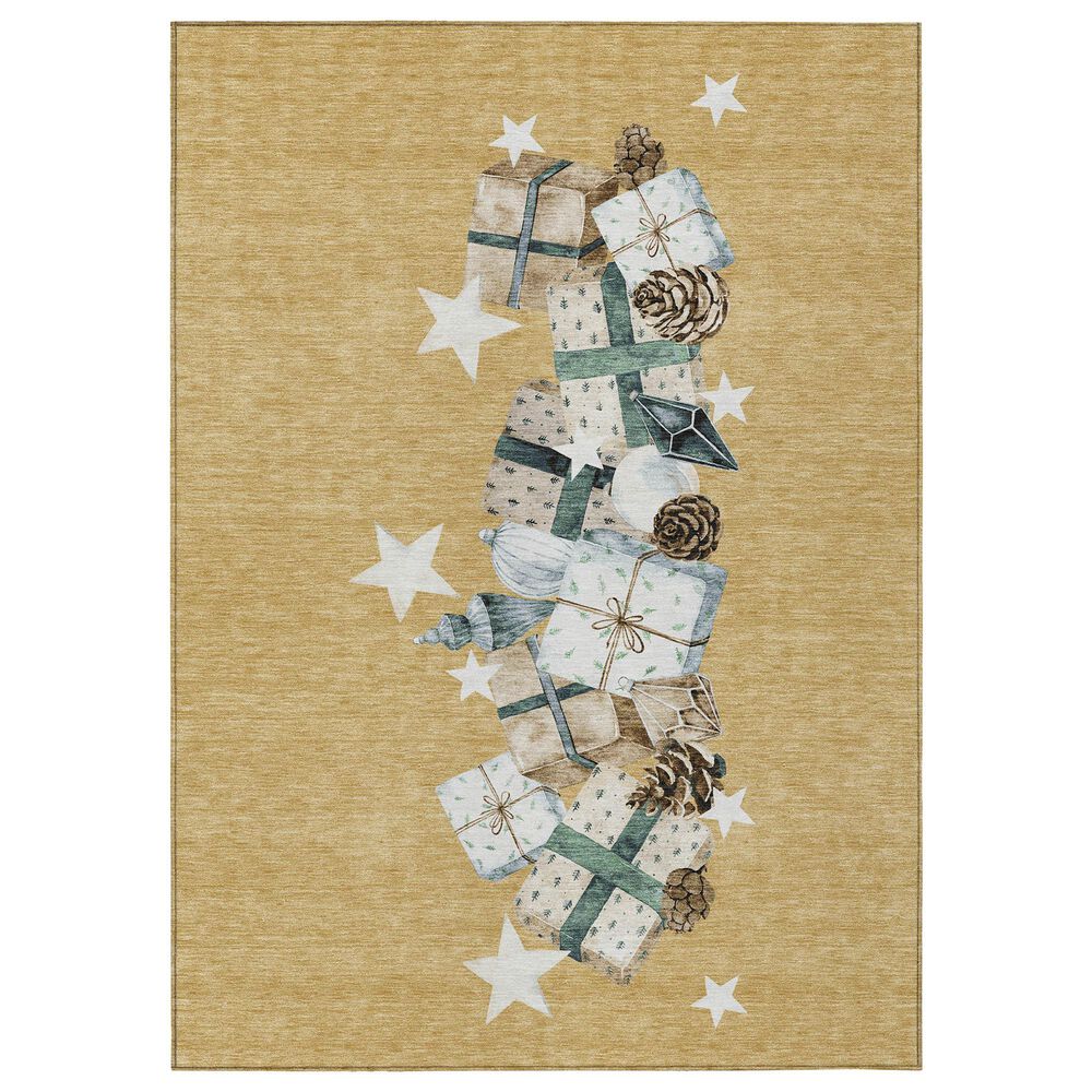 Dalyn Rug Company Wonderland WN33 3" x 5" Gold Indoor/Outdoor Area Rug, , large