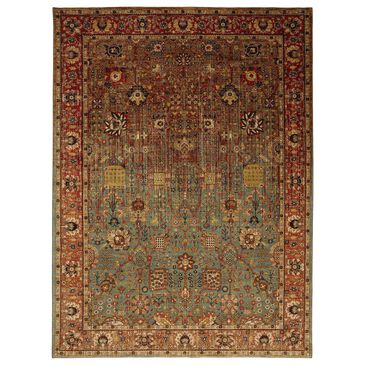 Karastan Spice Market Myanmar 90668-50123 12" x 15" Aquamarine Area Rug, , large