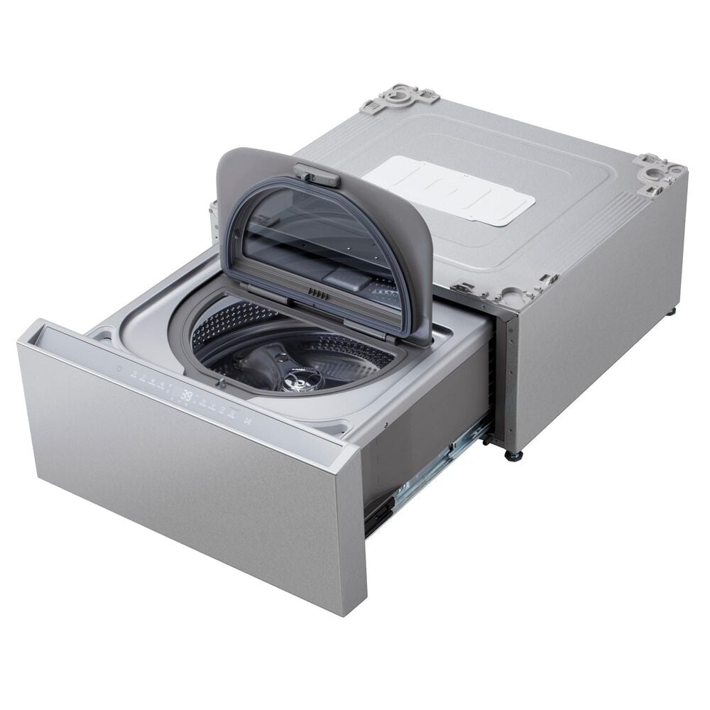 LG 29&quot; 1.0 Cu. Ft. SideKick Pedestal Washer in Brushed Platinum Steel, , large